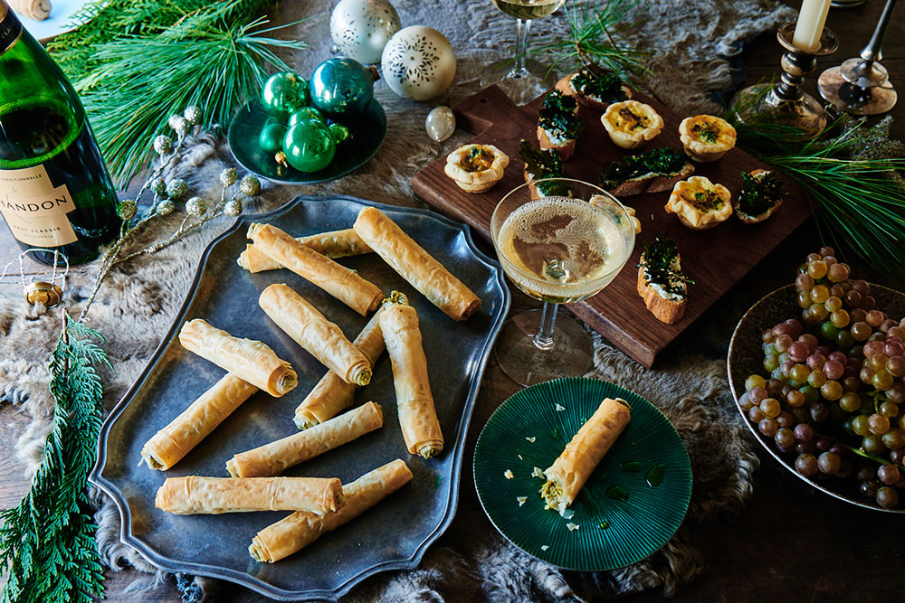 Broccoli Rabe and Goat Cheese Cigars