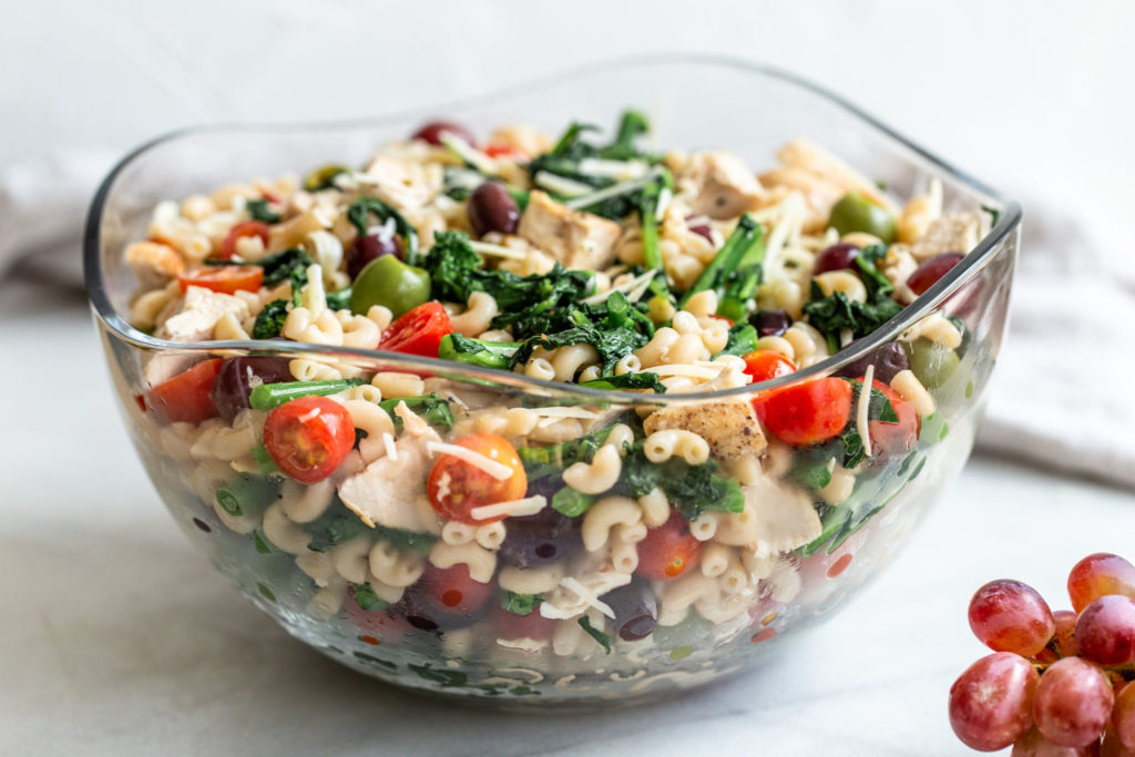 Italian Style Pasta Salad With Broccoli Rabe Grapes And Olives Andy Boy